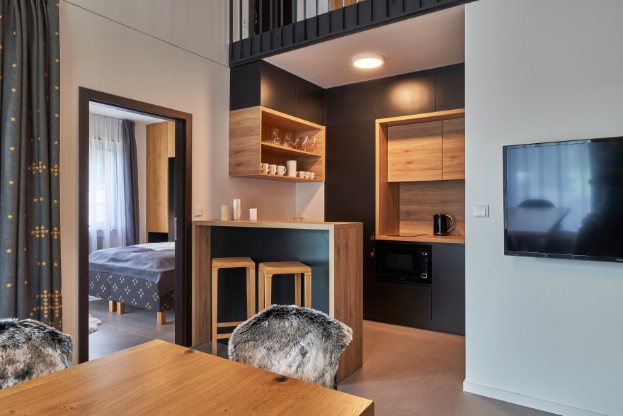 Appartement mit vier Schlafzimmern, einer finnischen Sauna und einem Whirlpool