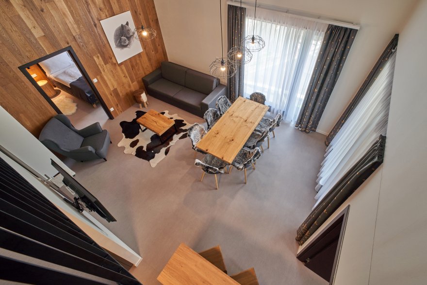 Apartmán s čtyřmi ložnicemi, finskou saunou a vířivkou