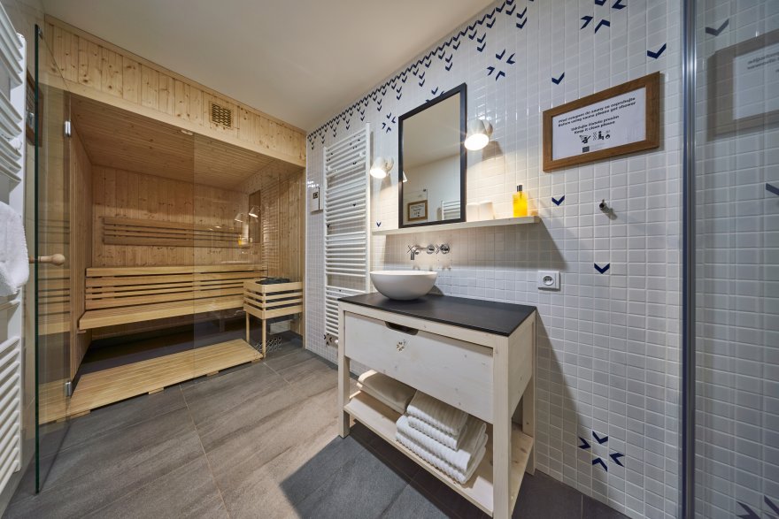 Appartement mit zwei Schlafzimmern und finnischer Sauna